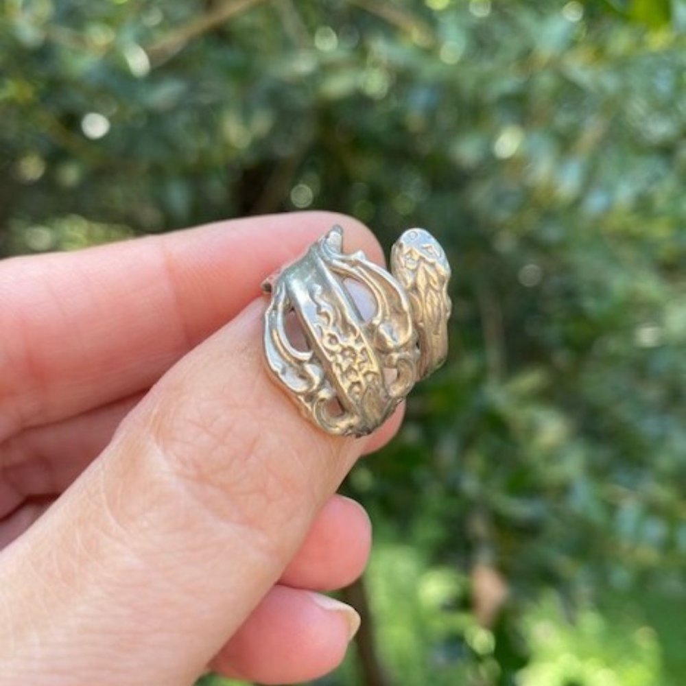 VTG CELLINA Sterling Wrap Spoon RING - Picture 7 of 11